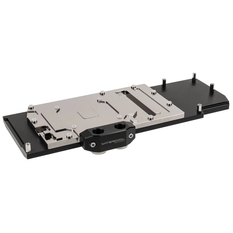 Watercool Disipador de agua fullcover para GPU Heatkiller IV para Radeon RX 5700 XT — parte superior de acetal con base de cobre niquelado