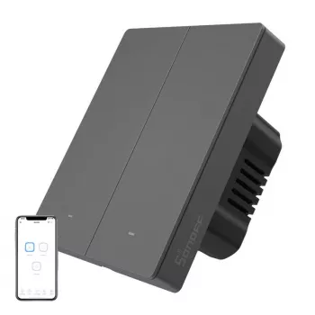 Interruptor de pared Wi-Fi Sonoff M5-2C-80, 2 circuitos, modelo M5-2C-80