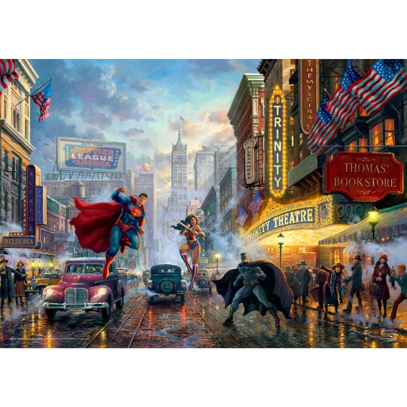 Puzzle Schmidt Spiele Batman, Superman y Wonder Woman 1000 piezas