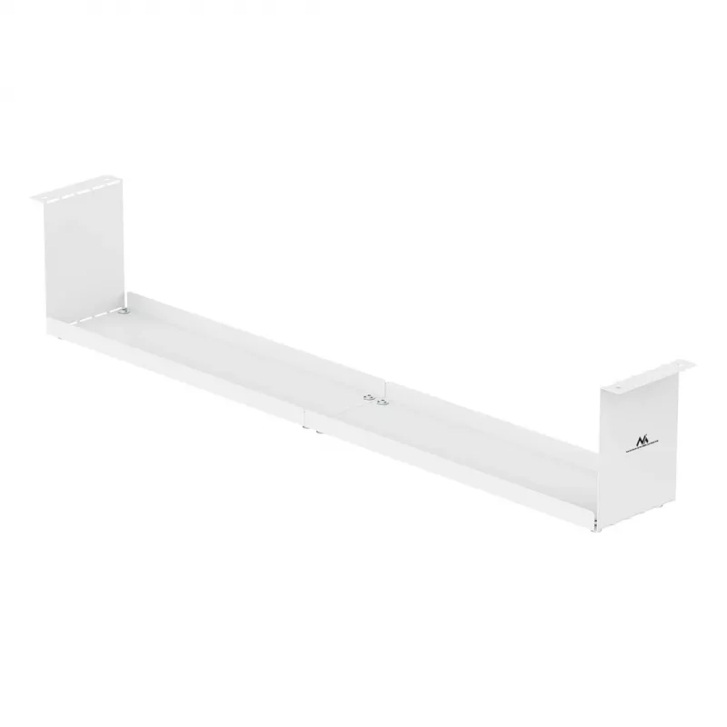 Organizador de cables compacto Maclean bajo el escritorio, carga máx. 5 kg, blanco, MC-107 W
