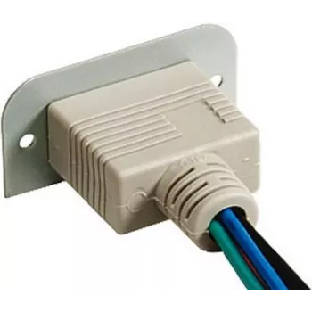 Kindermann Konnect 50 alu - VGA (HD15) 90° - Faceplate modular Snap-In