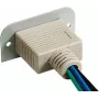 Kindermann Konnect 50 alu - VGA (HD15) 90° - Faceplate modular Snap-In