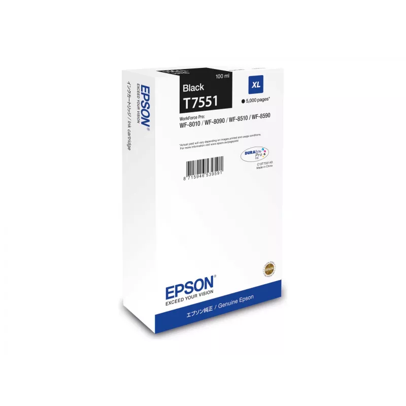 Cartucho de tinta Epson C13T75514N 1 ud. original alto rendimiento (XL) negro