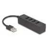 Hub USB DeLOCK 64334 Type-A 480 Mbit/s Negro