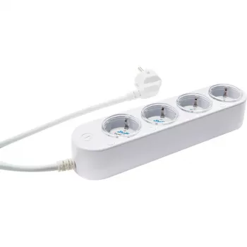 Regleta de enchufes inteligente 12A Shelly Power Strip 4 Gen4 Zigbee/Matter