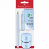 Lápiz de grafito Faber-Castell 580084 B triangular azul