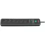 Brennenstuhl ÜSS Secure-Tec 6 tomas, antracita con protección contra sobretensiones 19.500 A, antracita, regleta con protección contra sobretensiones con 6 tomas, cable