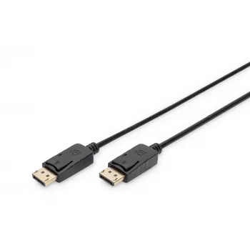 Cable de conexión DisplayPort con bloqueo 1080p 60Hz FHD Type DP / DP macho / macho negro 3m