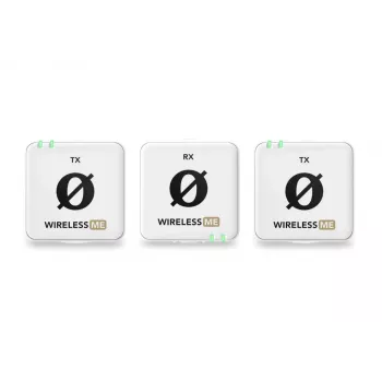 RØDE Wireless ME Dual blanco - sistema de micrófono inalámbrico compacto con dos transmisores para grabaciones de dos canales