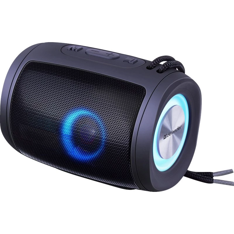 DEFENDER Enjoy S200 65200 altavoz Bluetooth portátil, TWS, 5 W, luz LED, FM, microSD, batería de 10 h, negro