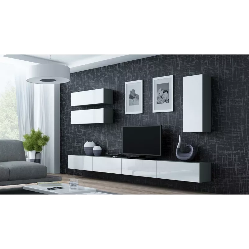 Soporte de TV Cama VIGO 140 30/140/40 roble Sonoma/blanco brillante