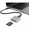 Lector de tarjetas DeLOCK 91006 gris SD USB Type-C 10000 Mbit/s