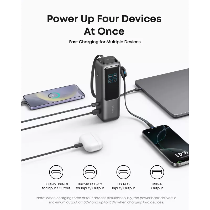 Batería externa portátil Anker A1695H11 25000 mAh