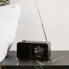Lenco CR-625BK radiodespertador DAB+/FM con Bluetooth y carga inalámbrica, negro