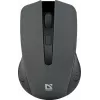 Ratón óptico inalámbrico DEFENDER MM-935 RF, ambidiestro, 1600 DPI, gris, receptor USB, pilas AAA