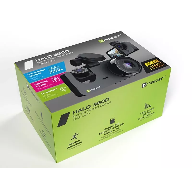 Tracer Halo 360 Dual TRAKAM47568 cámara de coche (dashcam), Full HD, pantalla de 3 pulgadas