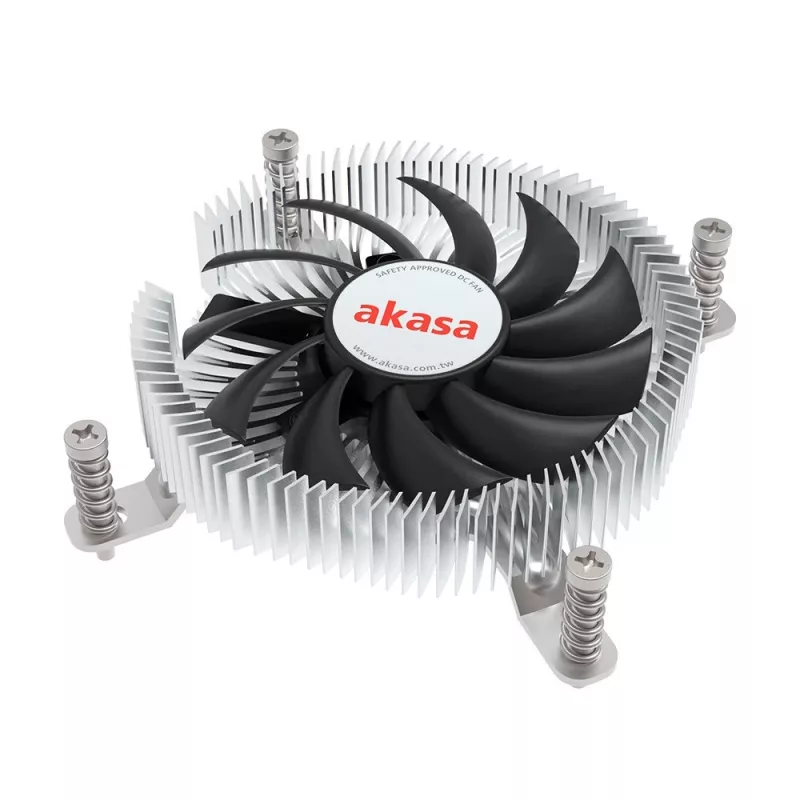 Disipador híbrido Akasa Intel LGA1700 7,5 cm Aluminio Negro