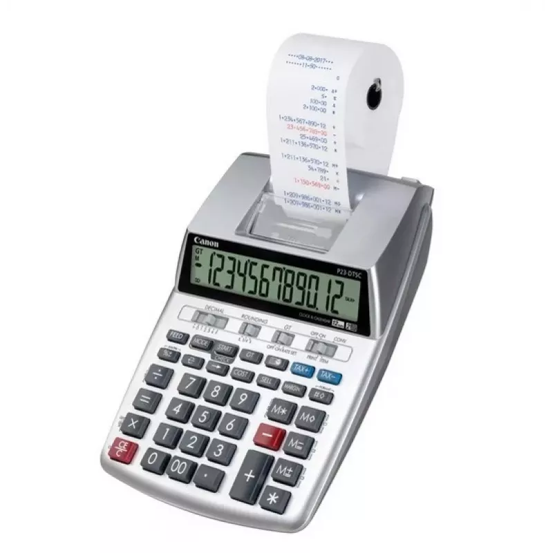 Calculadora de sobremesa con impresora Canon P23-DTSC Plateada