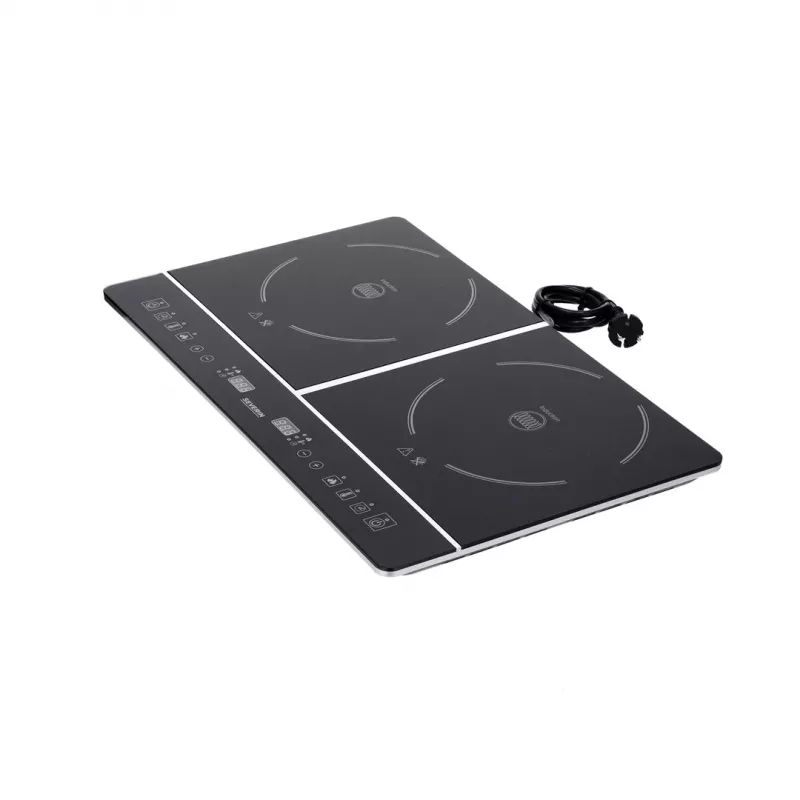 Severin DK 1031 placa de cocina negra de sobremesa placa de inducción por zonas 2 zonas de cocción