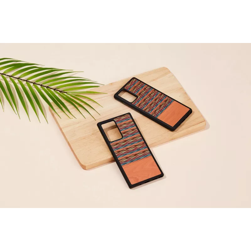 Funda para smartphone Man and Wood Galaxy Note 20 Ultra marrón a cuadros negro