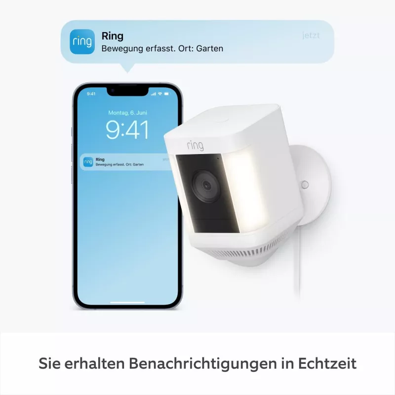 Ring Spotlight Cam Plus Plug-In Cámara de vigilancia en red para exteriores