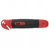 WEDO 78805 cúter de seguridad Standard, hoja trapezoidal, retracción automática de la hoja, bloqueo de seguridad, incl. cortador de láminas, negro/rojo