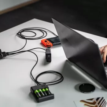 Set de cables USB-C Green Cell GC Ray — USB A a USB C 3 longitudes (30 cm, 120 cm, 200 cm), USB PD, 480 Mbit/s, 2,4 A, negro