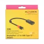 Adaptador de cable de vídeo DeLOCK 63928 USB Type-C a DisplayPort de 20 contactos