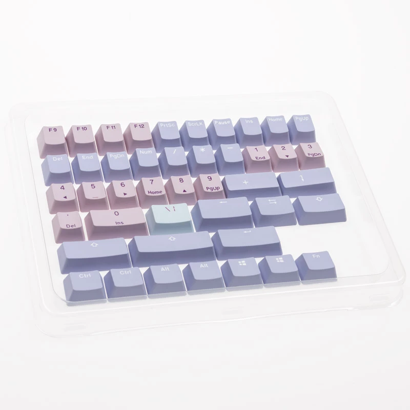 Set de teclas Ducky Macaron PBT Doubleshot 133 teclas para teclados mecánicos, Ducky DCA132-USMACOEPD1