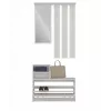 Armario recibidor Top e shop VERA crema GS1 — 1800×850×240 mm, puerta batiente, espejo, 1 balda, 6 ganchos