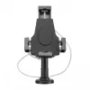 Soporte de mesa para iPad y tablet Manhattan, con cerradura, montaje en pared, protección antirrobo segura, tablets de 7,9 pulgadas a 10,5 pulgadas, giro 360°, inclinación +/- 70°, rotación 330°, negro, garantía de por vida