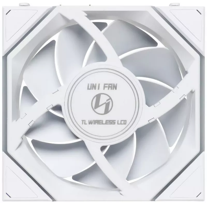 Lian Li UNI FAN TL Wireless LCD 120 White — Ventilador PWM de 120mm con controlador LCD inalámbrico