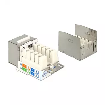 Delock 86404 módulo Keystone RJ45 Secure Cat.6 a LSA, blanco