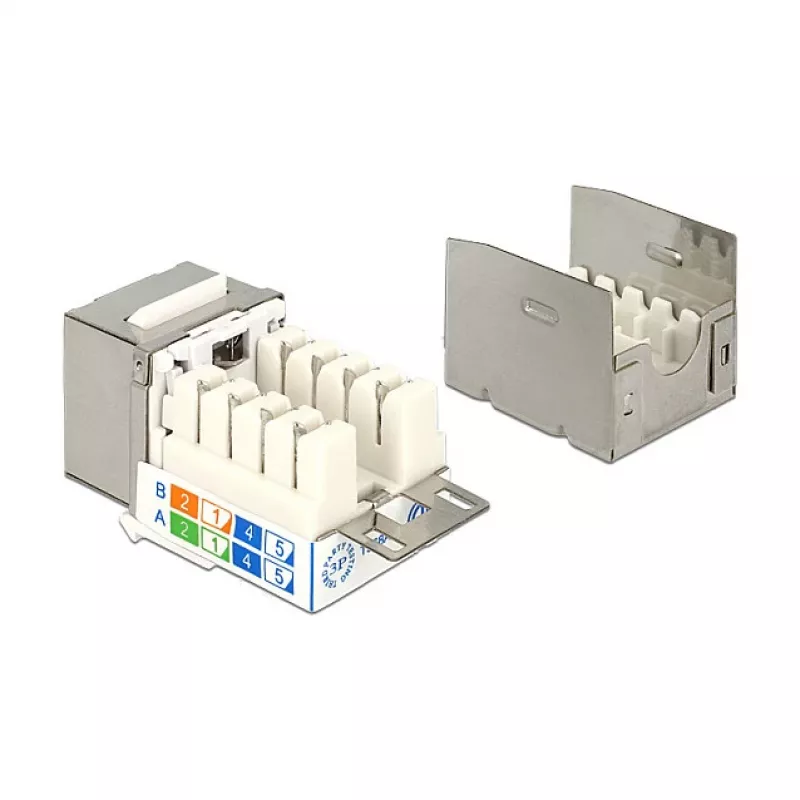 Delock 86404 módulo Keystone RJ45 Secure Cat.6 a LSA, blanco