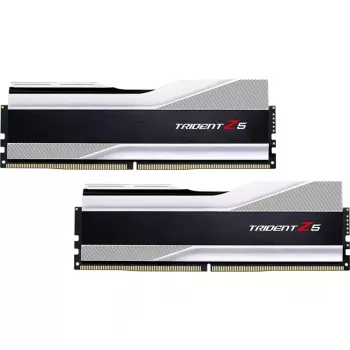 DIMM 64 GB DDR5-6000 (2x 32 GB) kit dual, memoria RAM plata, F5-6000J3238G32GX2-TZ5S, Trident Z5, INTEL XMP