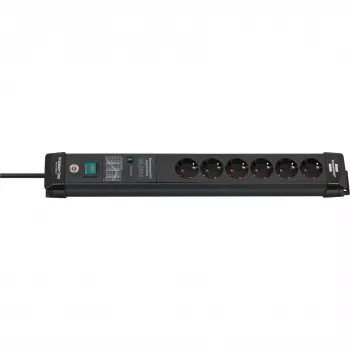 Alargador de corriente Brennenstuhl 1951160401 3 m 6 tomas AC para interior negro