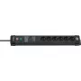 Alargador de corriente Brennenstuhl 1951160401 3 m 6 tomas AC para interior negro