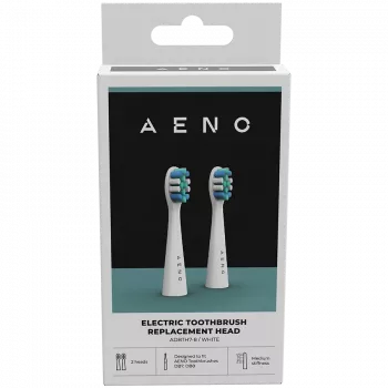AENO Cabezales de cepillo de repuesto, Blancos, cerdas Dupont, pack de 2 (para ADB0007/ADB0008)