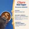 INABA Churu Meal Topper Atún con vieira – Bolsita de comida húmeda para gatos, 4 x 14 g