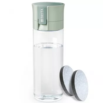 Botella reutilizable BRITA Fill&Go Vital 600 ml con filtro MicroDisc integrado, verde