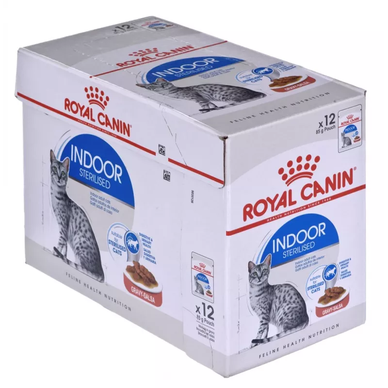 Comida húmeda para gatos Royal Canin Indoor Sterilized 12 x 85 g — aves, gatos adultos esterilizados de interior