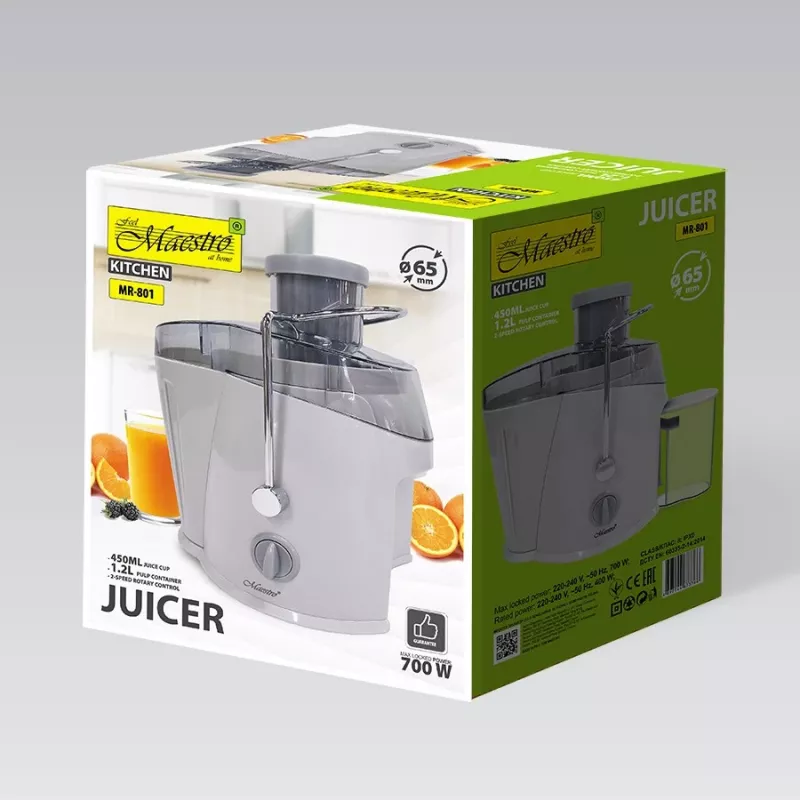 Maestro MR-801 licuadora de frutas, 700 W, gris