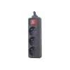 Protector de sobretensión Gembird EG-PSU3F-01 negro 3 tomas AC 230 V 0,6 m