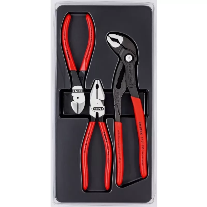 Knipex set de alicates Power-Pack, 3 piezas, pulido, plástico