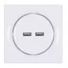 Toma de corriente Fibaro Walli N 2x USB blanca