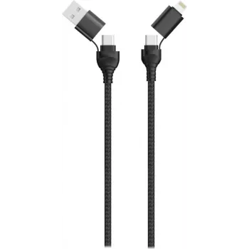 Cable USB 2GO 797369 1,2 m USB-A/USB-C USB-C/Lightning negro
