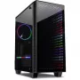Caja INTER-TECH X-608 INFINITY MICRO, microATX, RGB, frontal y lateral de cristal templado, sin fuente de alimentación