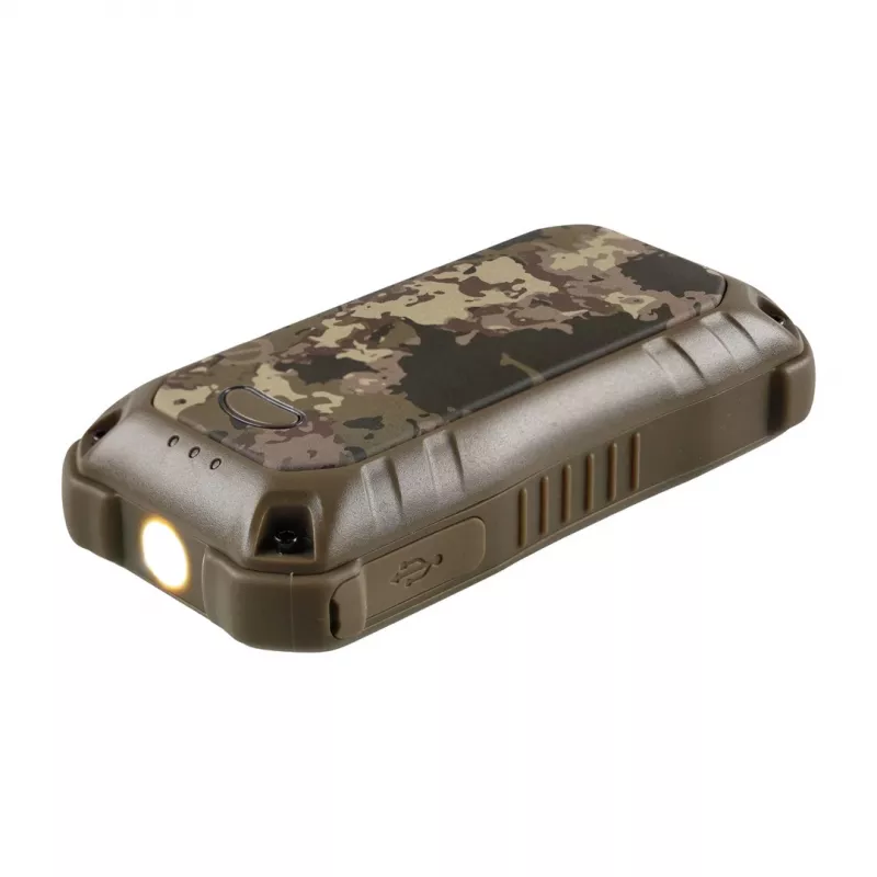 Calefactor eléctrico Ocoopa UT3201 Camouflage — Calefactor cerámico portátil con batería externa de 10.000 mAh y hasta 18 horas de funcionamiento