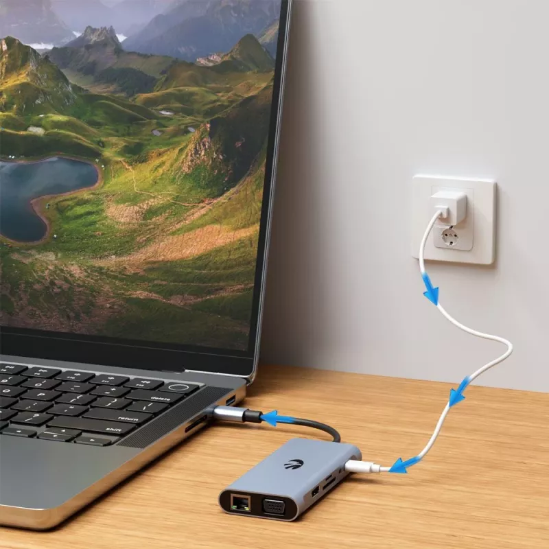 Adaptador USB-C 11 en 1 Hawk HW-HUB1101 — hub multipuerto con 11 conexiones