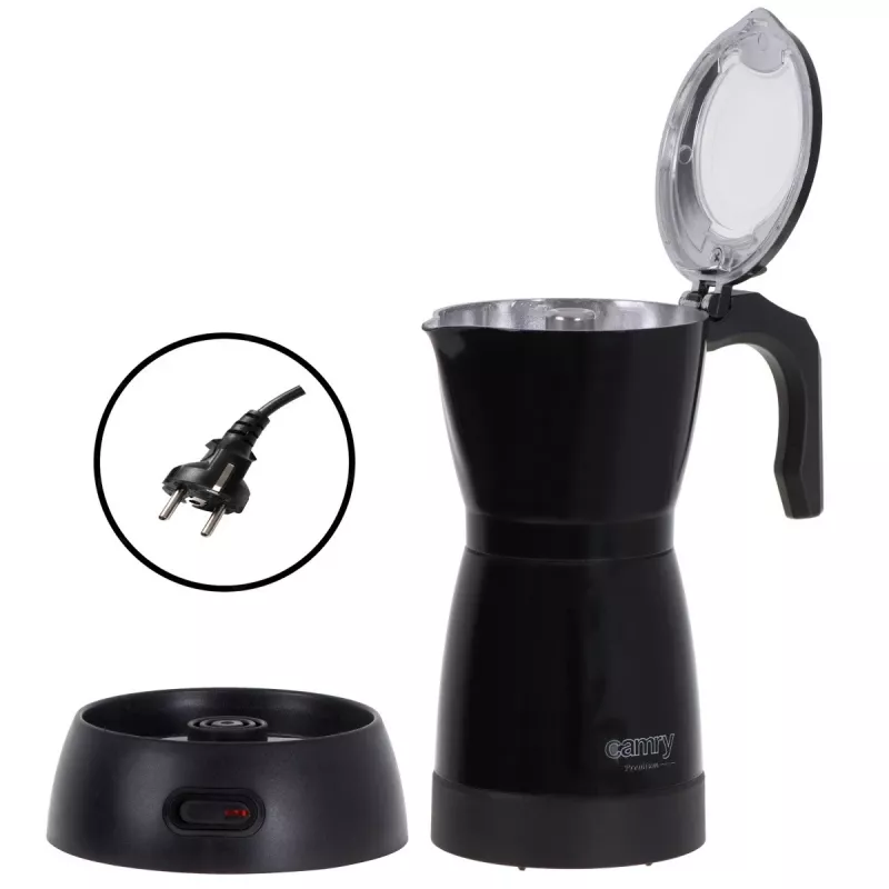 Cafetera eléctrica de moka Camry CR 4415b 0,5 L, 480 W, negra